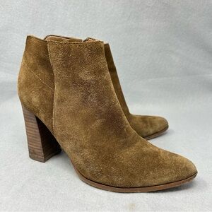 Ivanka Trump Brown Carver Suede Ankle Boots, Size 8